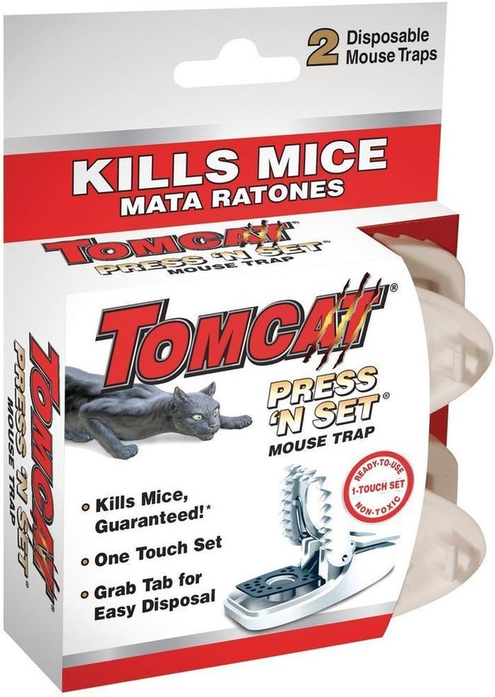 Press N Set Mouse Trap 4 Pack Easy Quick Kill Reusable Indoor Rodent Control