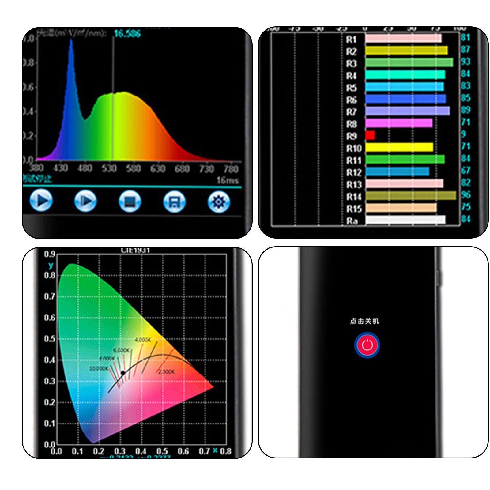 HP330 Spectrometer CCT CRI Lux Illuminometer Photography Photometer 380-780nm