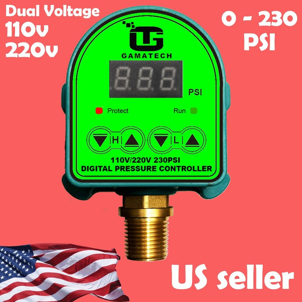 110V/220V 230PSI GamaTech Digital Pressure Controller Well Water Pump Switch