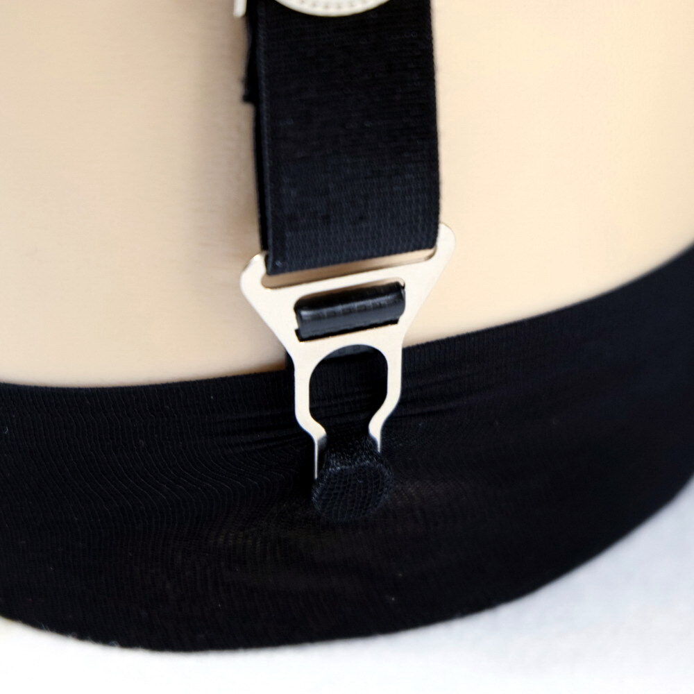 Luxallacki Crotchless Garter Panties 6 Straps Metal Clips Lace Satin Lingerie