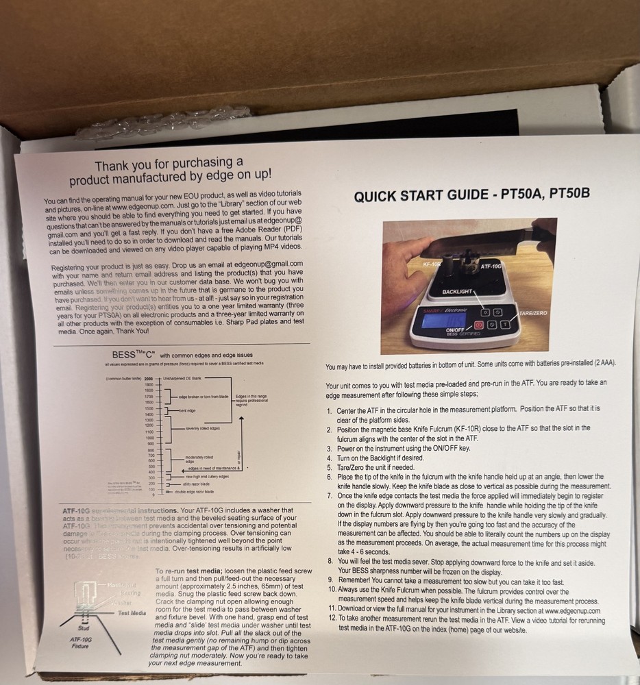 Edge-On-Up PT50C Home Sharpness Tester
