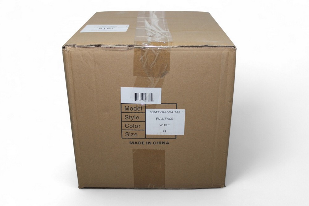 Conquer Snell SA2020 Full Face Auto Racing Helmet MEDIUM - WHITE - OPEN BOX