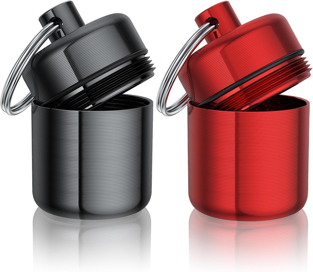 Ear Plug Carrying Case Keychain(2 Pack), Small Waterproof Metal Earplug Case Ear