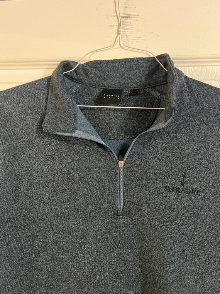 DUNNING GOLF MENS 1/4 ZIP LONG SLEEVE PULLOVER MIRABEL GOLF COURSE MEDIUM
