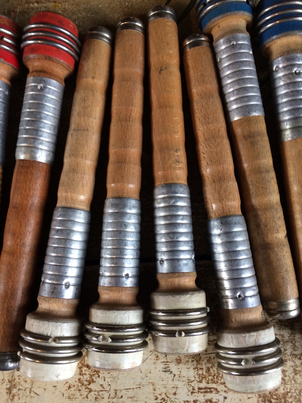 Lot of 12 Textile Mill Wooden Vintage Spools Bobbin Quills 7" Primitive Lot#RWB