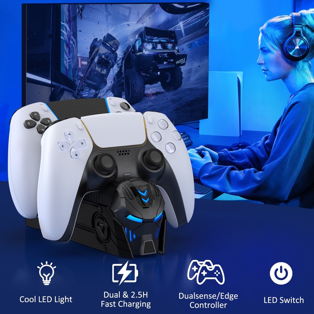 PS5 Controller Charger Station Dock For Playstation 5 Dualsense PS5 Controllers