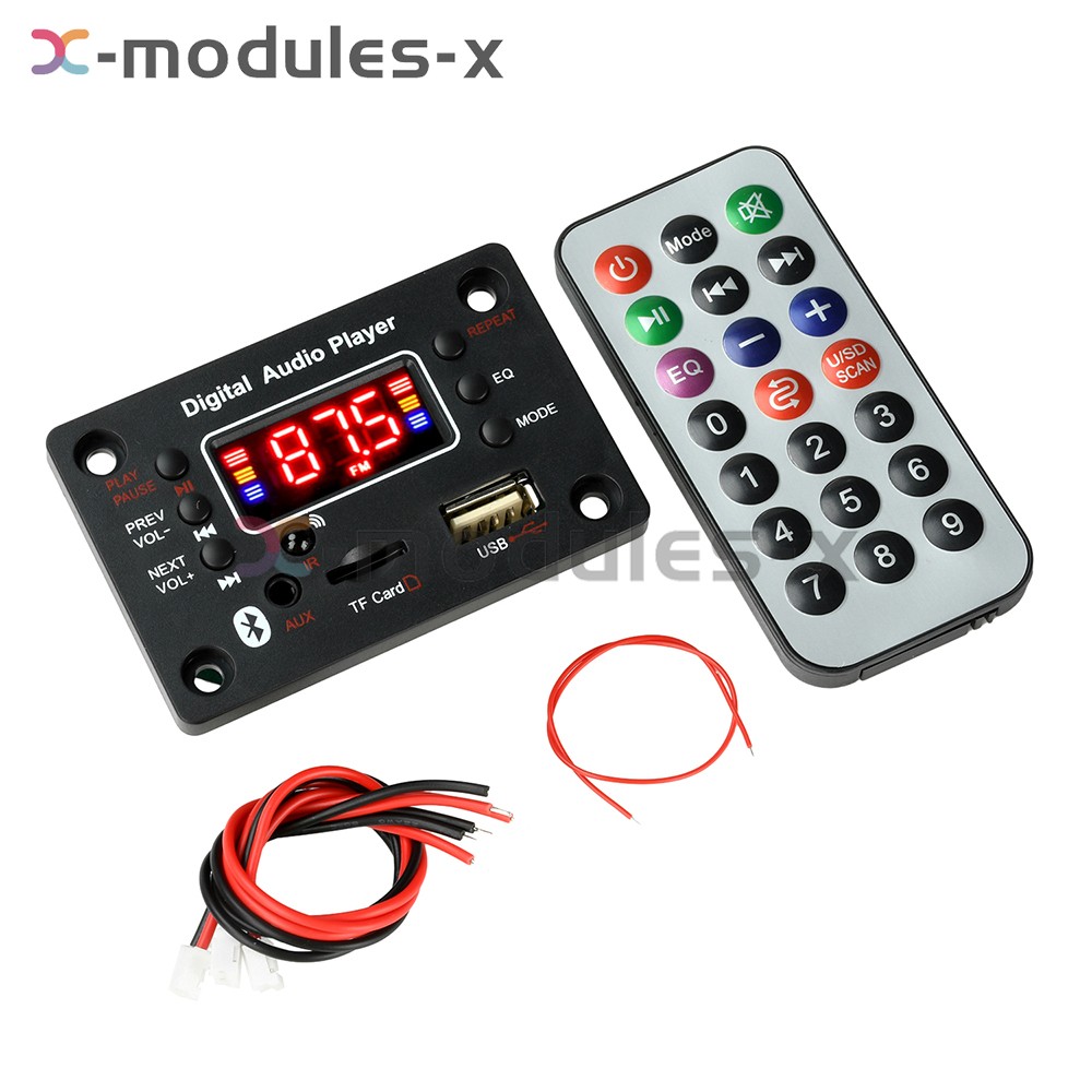 Audio Amplifier Board 2*25W 2CH Bluetooth 5.0 MP3 Decoder Board with Amplifier