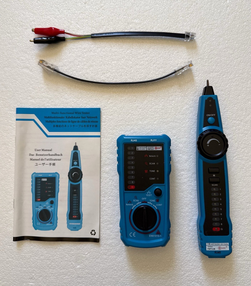 BSIDE Multi-functionl FWT11 Handheld Wire Tester & Tracker, RJ-45 RJ-11