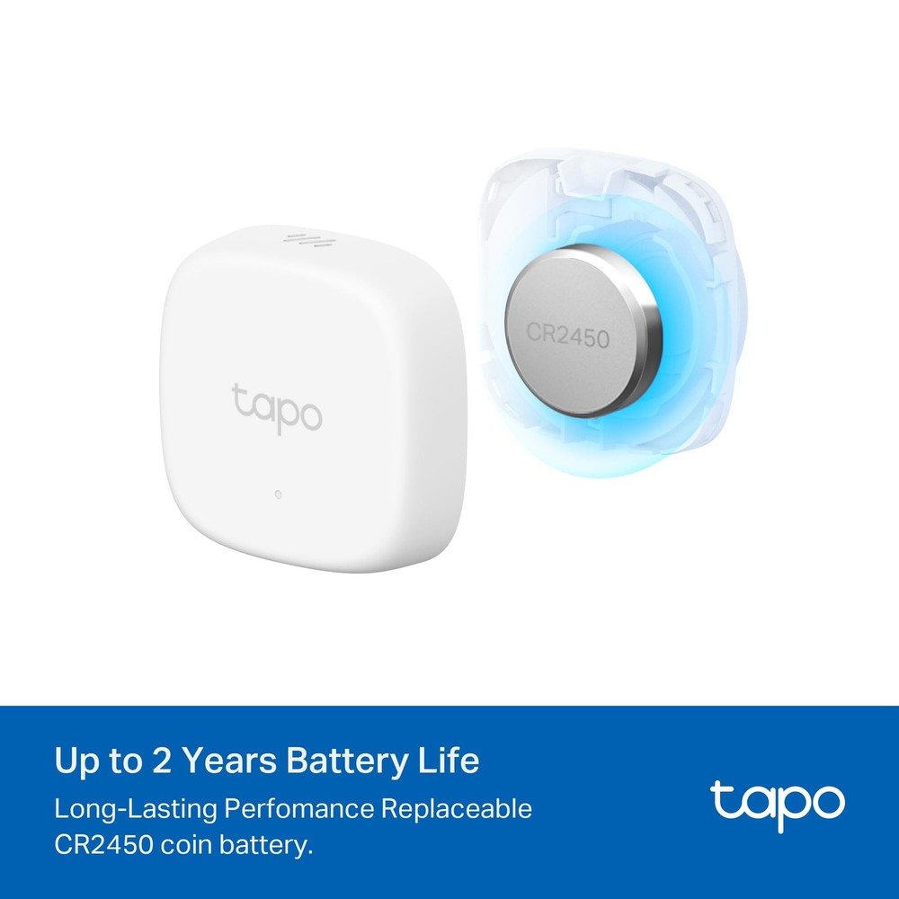 TP-Link Tapo Smart Temperature and Humidity Sensor T310, White, White