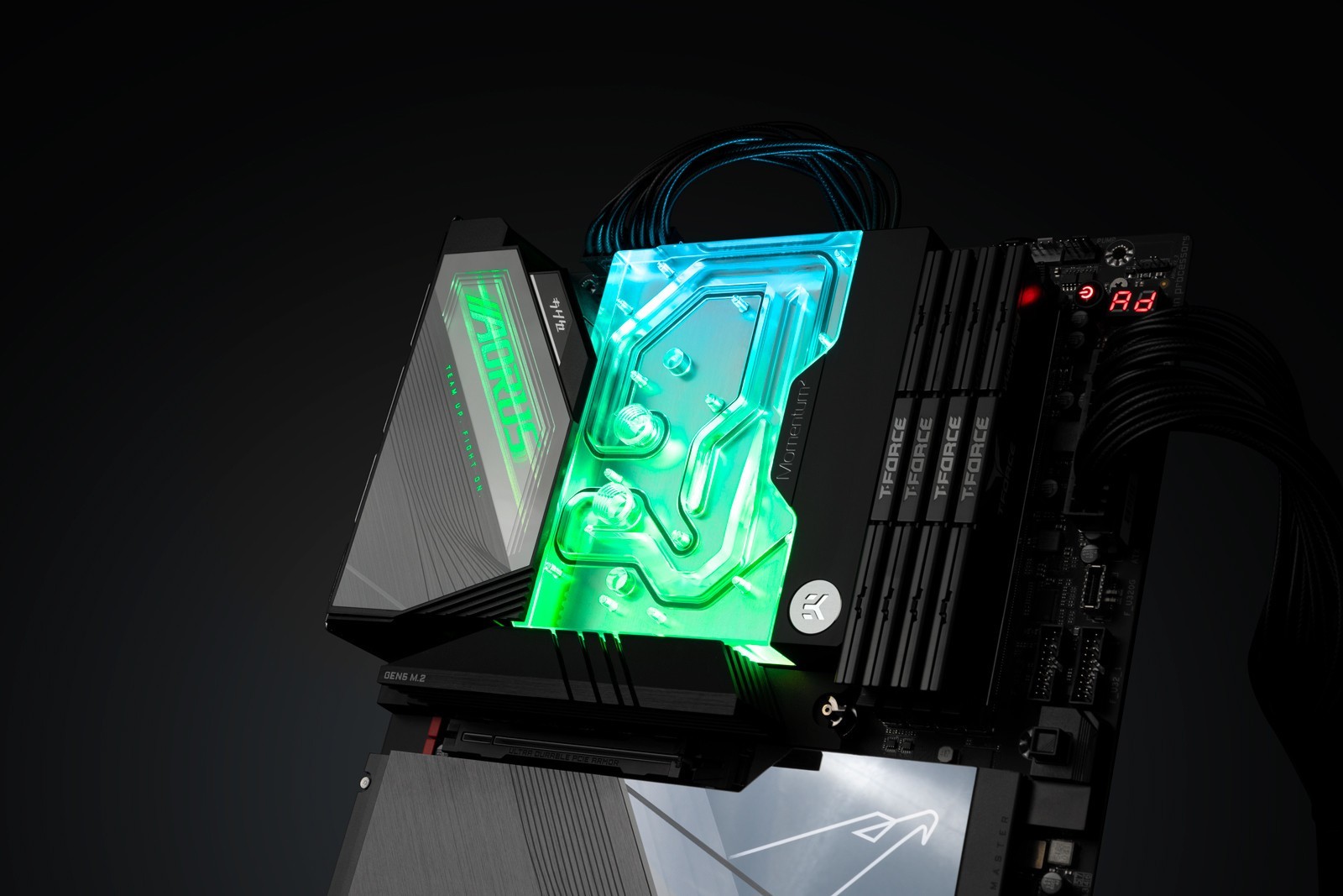 EK-Quantum Momentum2 Aorus Z790 Master X D-RGB CPU & MOSFET Water Block