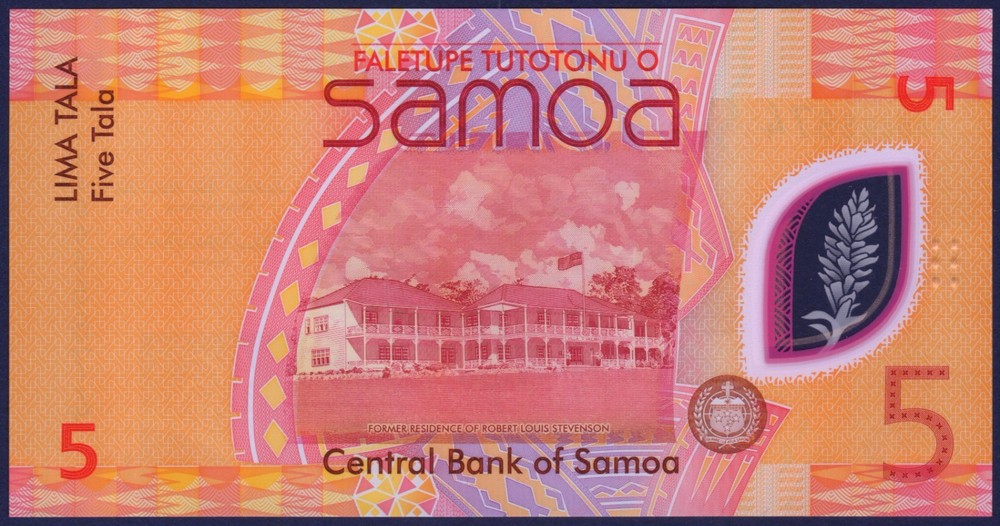 SAMOA - P47a - 5 Tala - First prefix AA - POLYMER - 2023 / 2024 - UNC