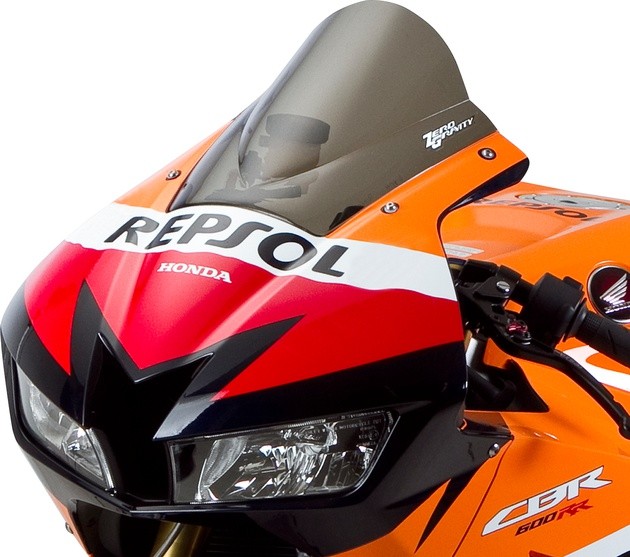 Zero Gravity Double Bubble Windscreen Smoke fits Honda CBR 600 2013-2024