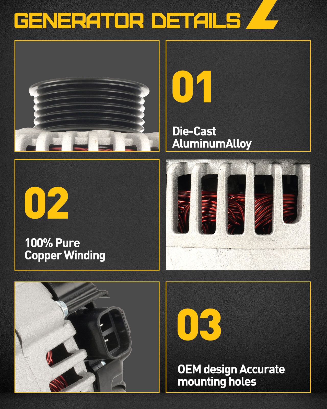 Alternator For Toyota 4Runner 1996-1999 2.7L & Toyota Tacoma 1997-1999 2.7L