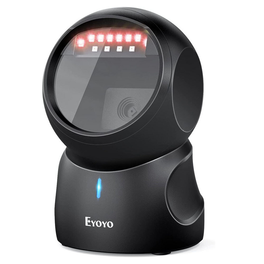 QR 2D Hands-Free Omnidirectional Automatic Sensing USB Desktop Barcode Scanner