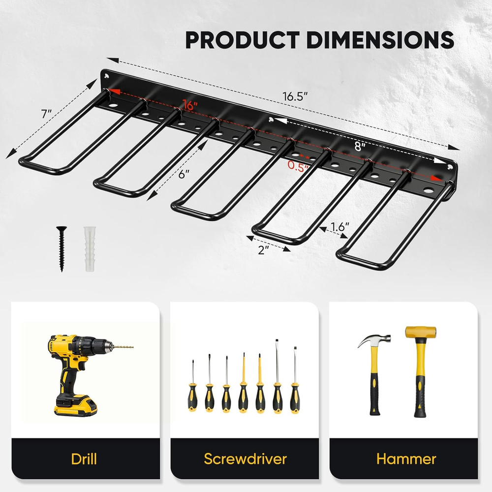 Power Tool Organizer, Drill Holder Wall Mount, Heavy Duty Garage Tool Organizer