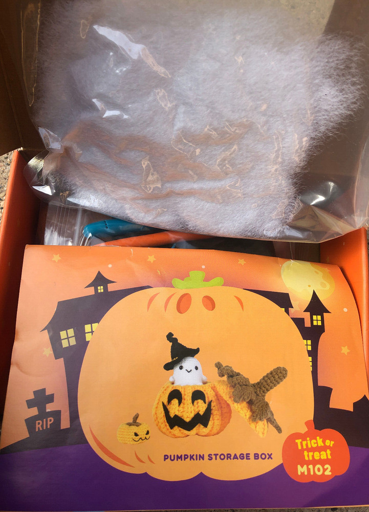 Crochet Kit Halloween Pumpkin & Ghost for Beginners - Complete w/ Instructions