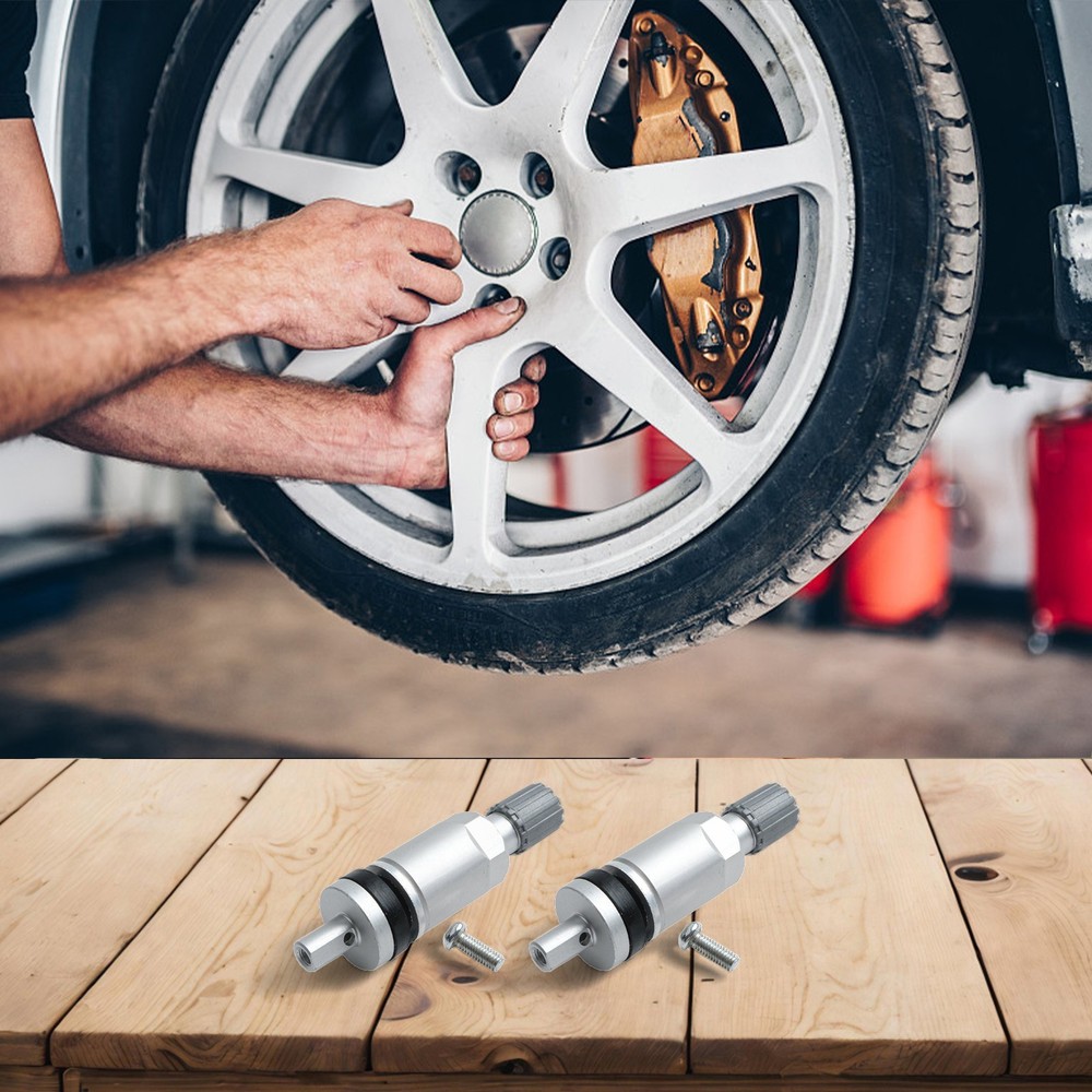 2pcs Aluminum Valves for TPMS Sensor Suitable for High/Low Temperatures