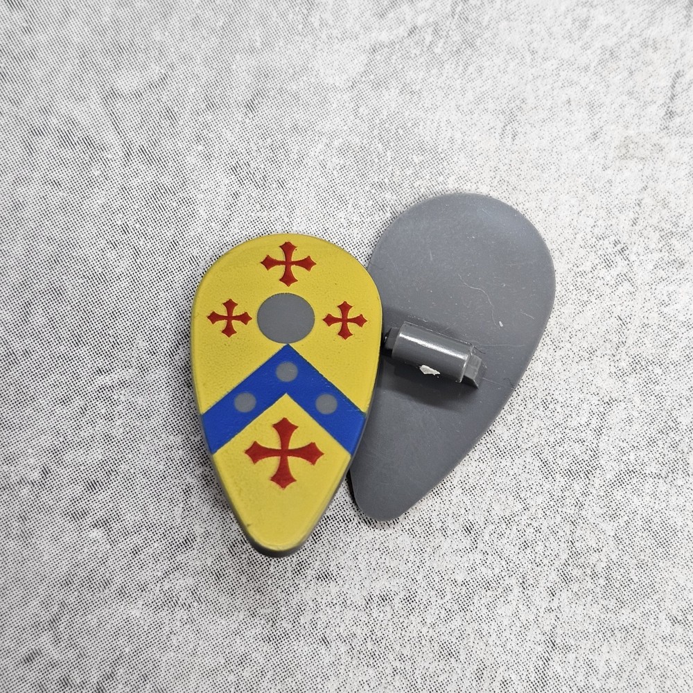 5pack Custom Heraldic Cross Shield Red Yellow Accessory for Minifigures E9rc1