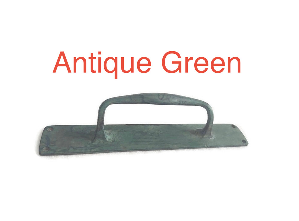 2 PCS 12" x 2" barn door grab Solid Brass Large plain Handle 30cm Pull heavy PUB