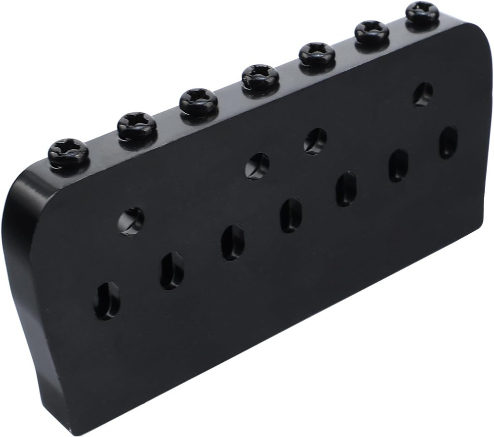Black 7 String Guitar Fixed Hardtail Bridge Fit Ibanez,Peavey,Schecter,Washburn