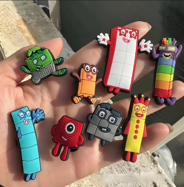10 CHARMS! NUMBERBLOCKS - Shoes Charms High Quality