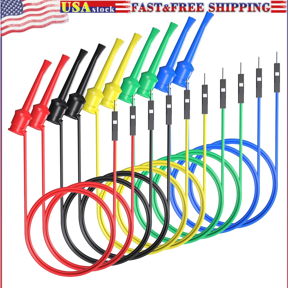 Peakelect Mini Grabber Test Hook to Breadboard Jumper Wire Flexible Silicone