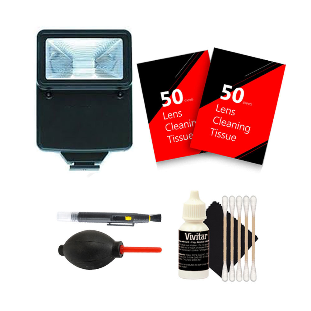 Slave Flash + 100 Lens Tissue + Top Cleaning Kit for Nikon DSLR Camera