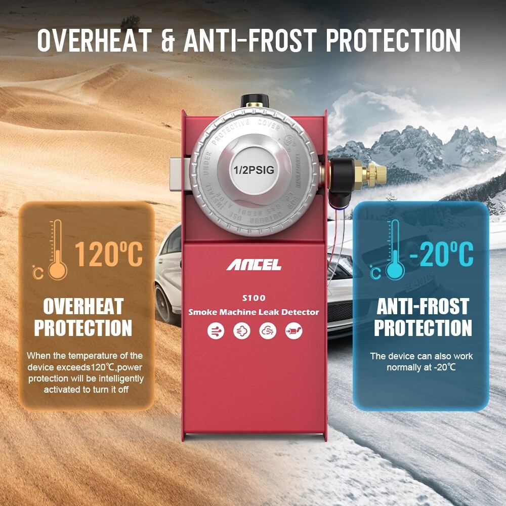 ANCEL Automotive EVAP Smoke Machine Testing Vacuum Leak Diagnostic Detector Tool