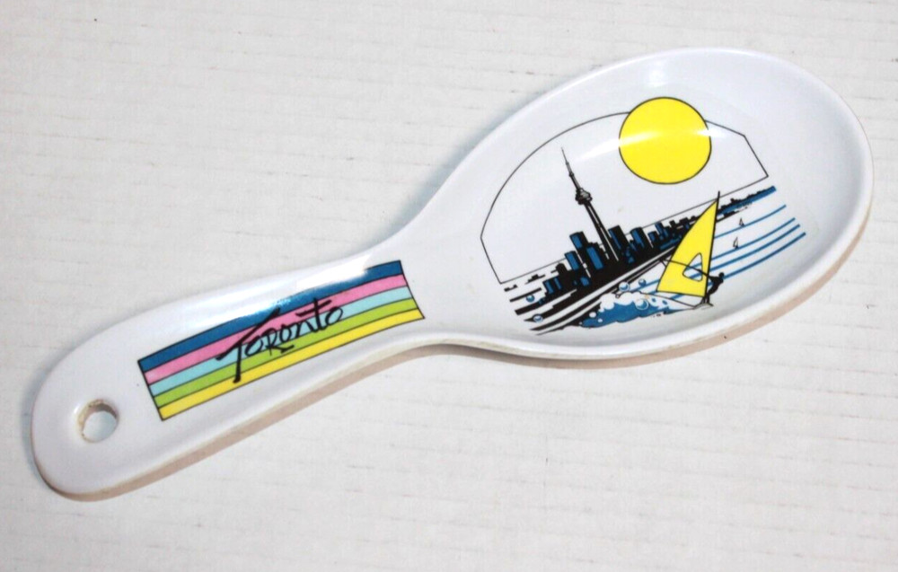 Vintage Plastic Souvenir Toronto Spoon Rest