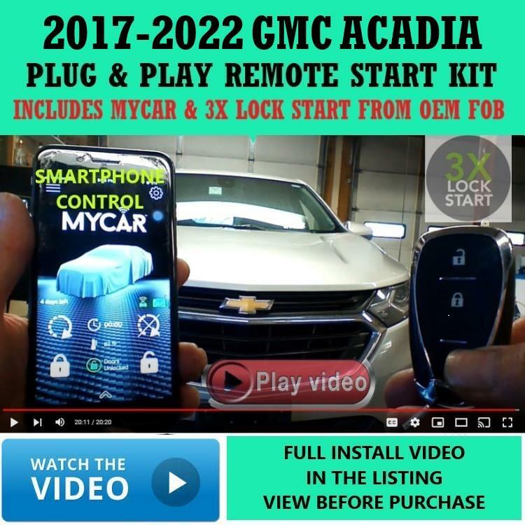 3X LOCK PLUG & PLAY REMOTE START LINKRLT3 APP GMC ACADIA 2017-2022