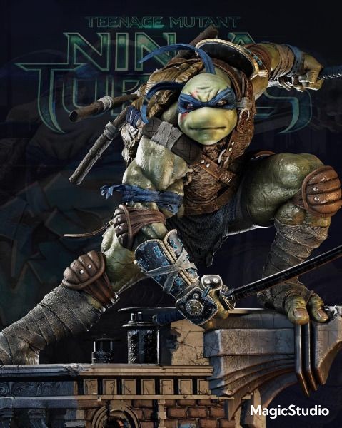 Ninja Turtle Leonardo Digital STL File – 3D Printable Mutant Hero Model
