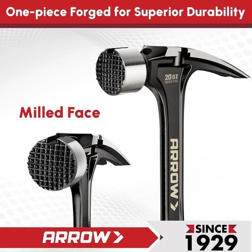 ARROW 20 oz Straight Claw Hammer Side Nail Puller Rip Claw Hammer Heavy Duty New