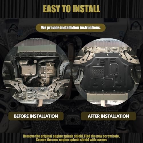 Front Engine Splash Shield Fit for Ford Escape 2013-2019 Engine Splash Guards