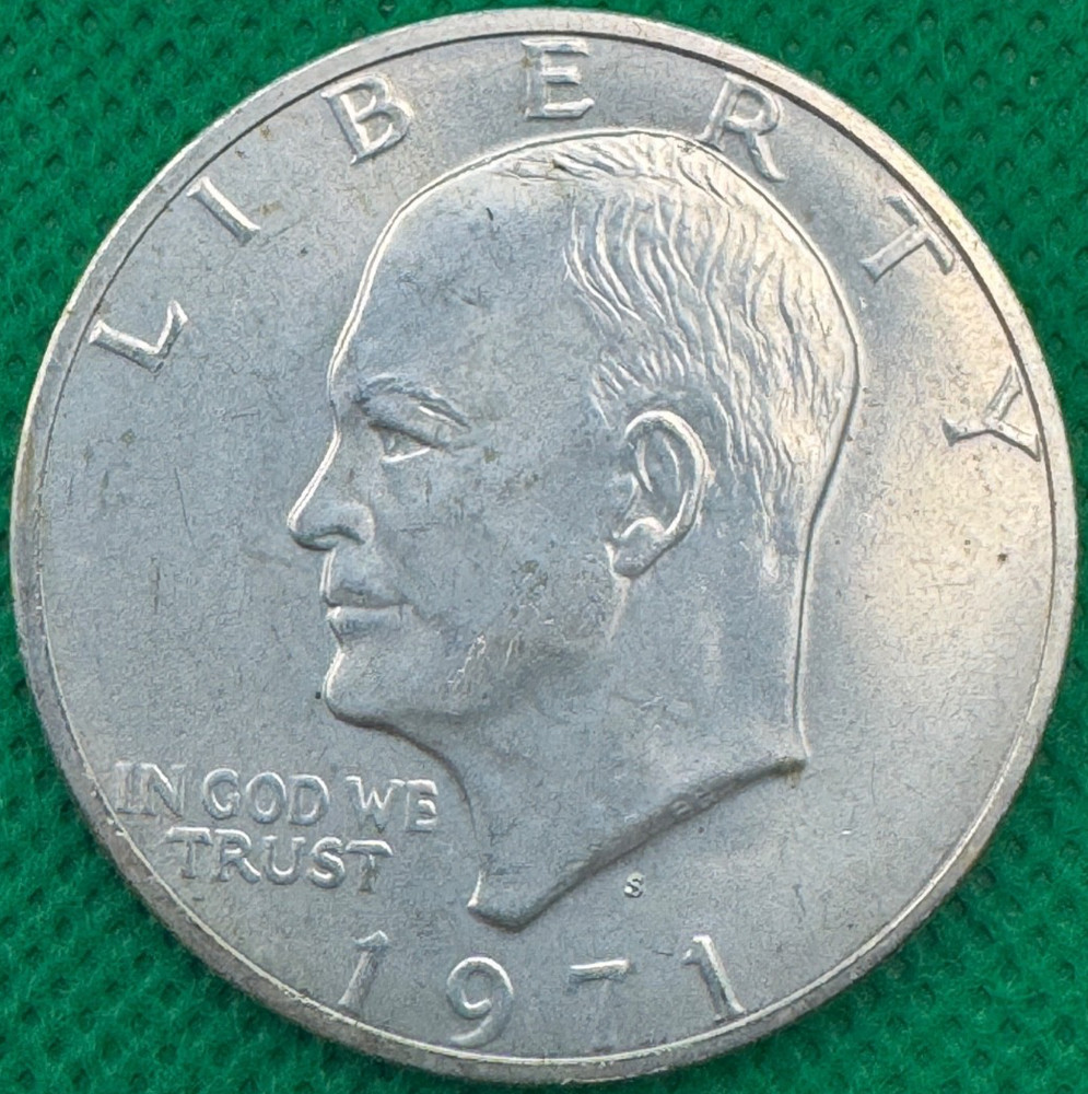 1971-S BU SILVER EISENHOWER DOLLAR 40% Silver(118d)
