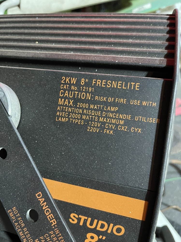 Strand Fresnelite 8” 2K Light Pulled From Fully Functional Stage