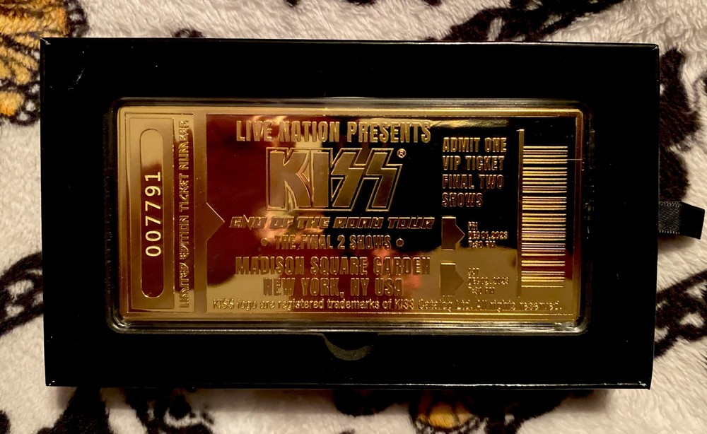 KISS Final Shows GOLDEN TICKET MSG Limited 24k Plated EOTR [IN HAND, SHIPS NOW!]