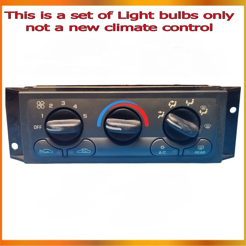 97-04 C5 Corvette Manual Climate Control Light Bulbs