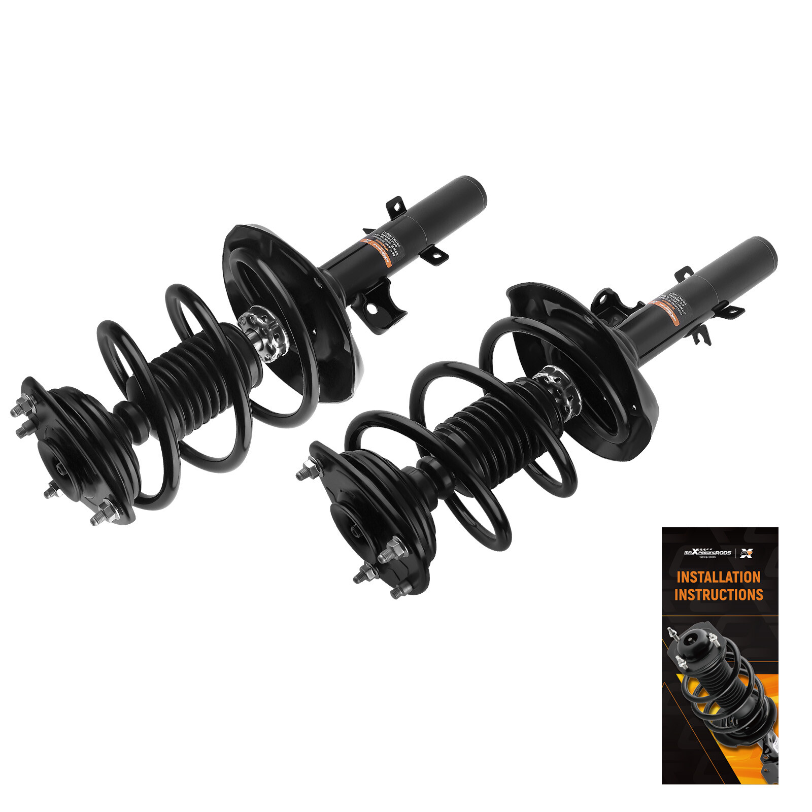 Pair Front Complete Shocks Struts For 2013 2014 2015 2016 2017 Honda Accord 2.4L