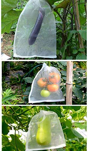 4 Pack Garden Bug Netting Insect Barrier Plant Mesh Netting with Drawstring