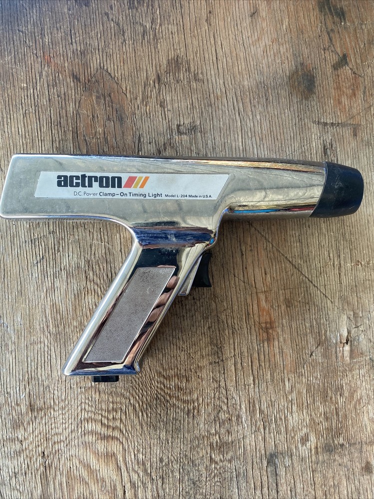 Actron Timing Gun Light Model L-204 USA Space Age Chrome Untested No Cable