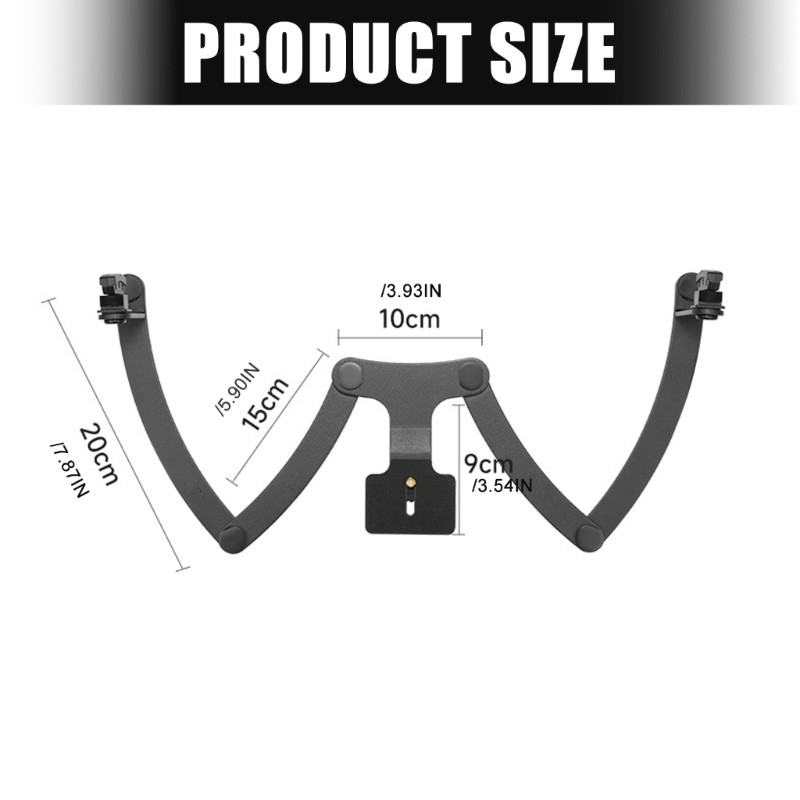 Adjustable Double Head Flash Bracket for MF12-DK1 Flash Light Insect DSLR Camera