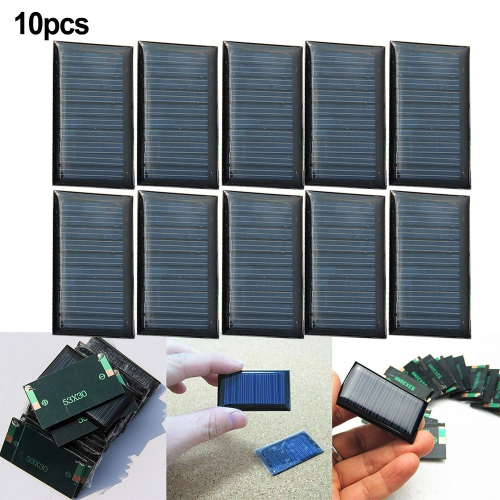 10 Pack Small Solar Panels 5V 30mA Efficient DIY Electronics Power Generation
