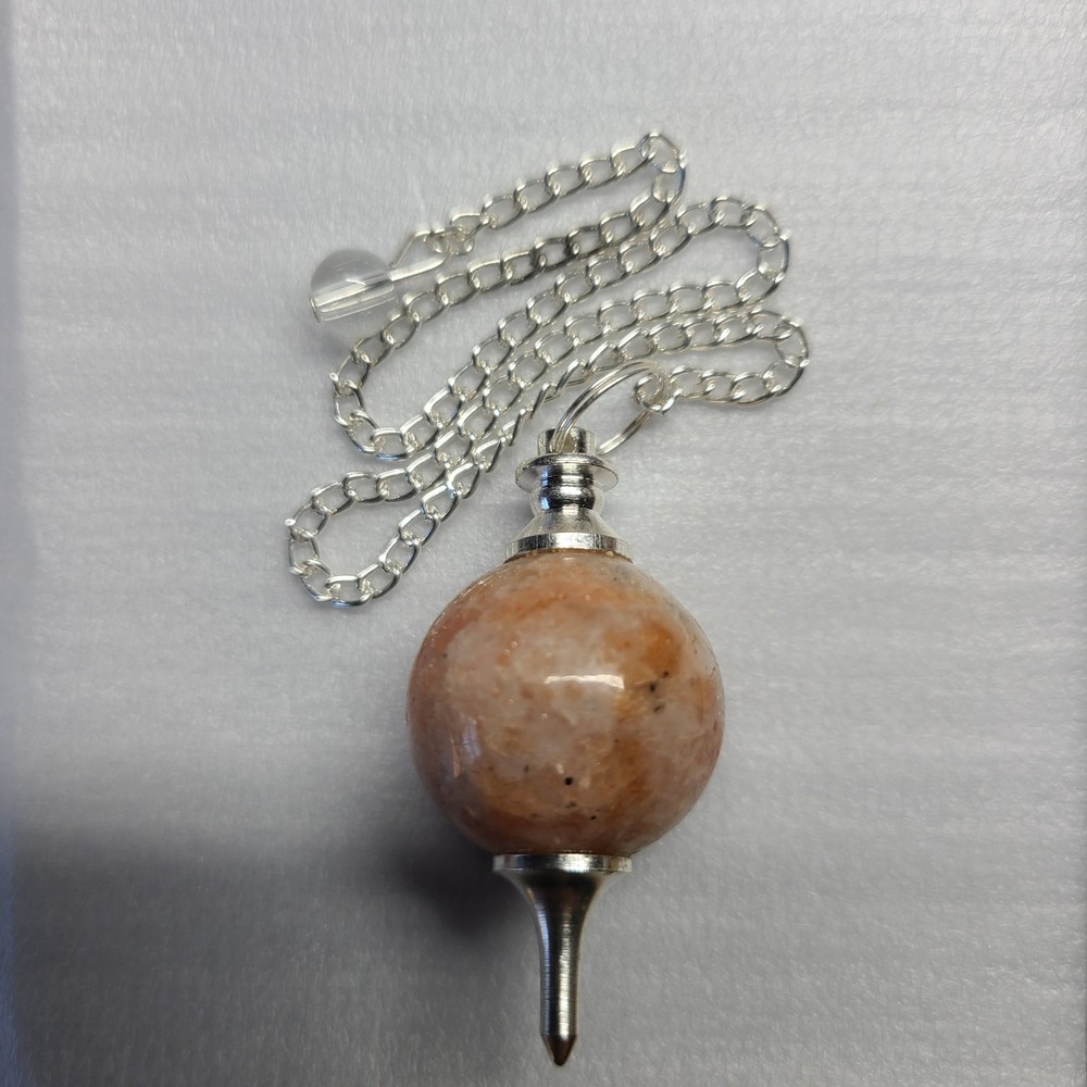 Sunstone Sephoroton Ball Sphere Crystal Dowsing Pendulum Divination Tool