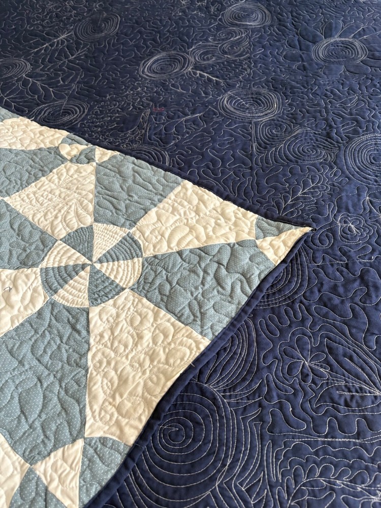 EXQUISITE QUILT, DRAMATIC QUILTING, PATCHWORK & WHOLECLOTH, TWO-SIDED GLAMOUR
