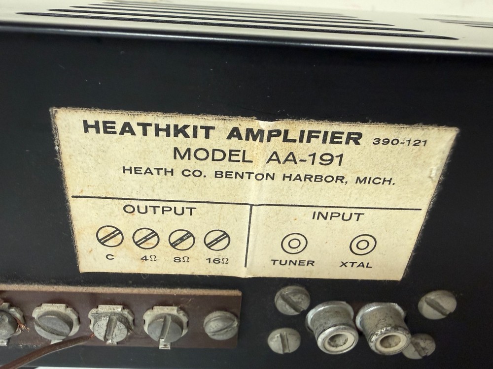 Vintage Heath Heathkit Amplifier Model AA-191 - UNTESTED
