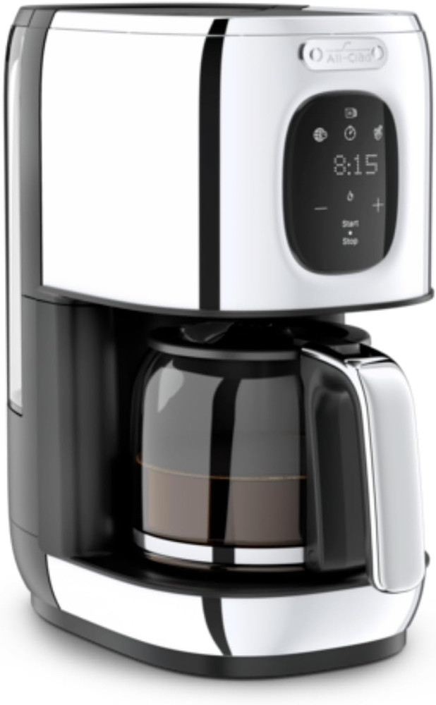 All Clad 8 Cup Coffee Maker Touchscreen Stainless Steel Aroma function NIB