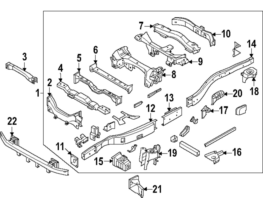 Genuine Nissan Frame Rail Bracket 95121-7JA0A