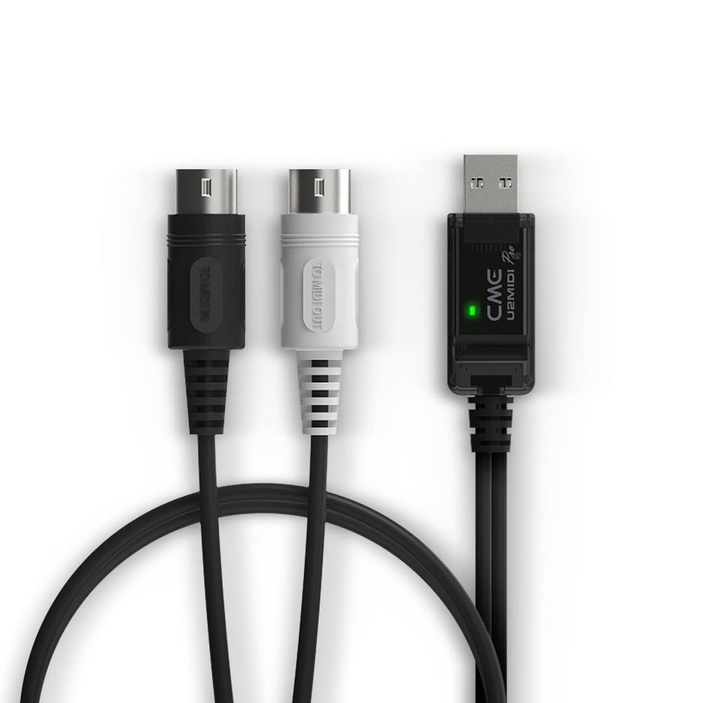 USB MIDI Cable 6.5ft - High-Speed Plug  Play Interface for Instruments