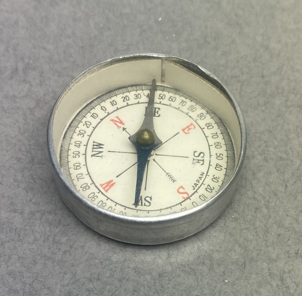 Vintage Small Tin Compass Japan