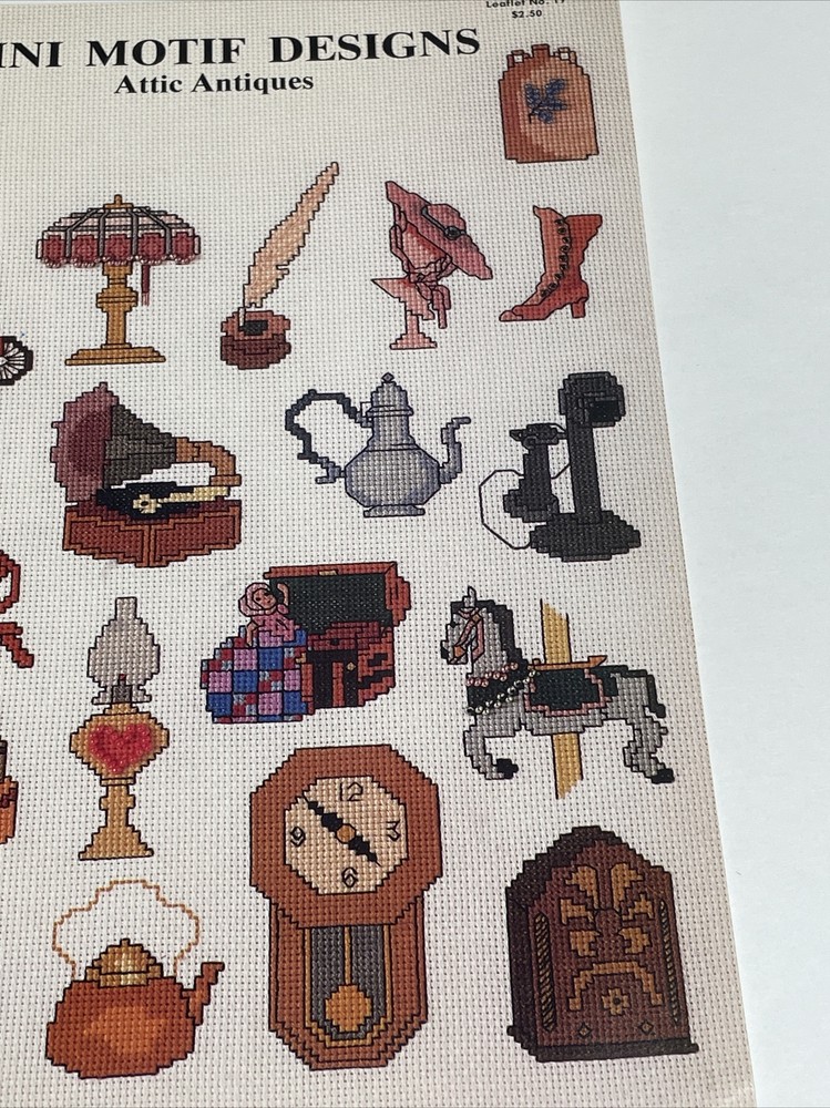 Graphworks Mini Motif Attic Antiques Leaflet 19 Cross Stitch Pattern